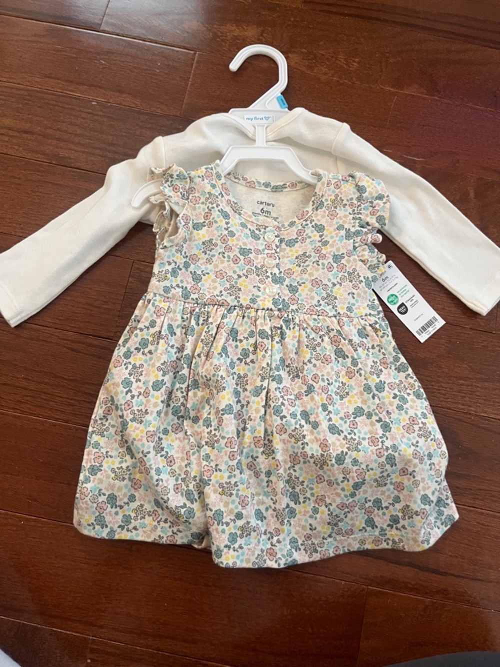 Carter's Pastel Floral Dress with white cardigan NWT 6 mo summer dress